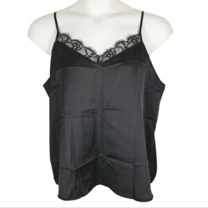 Ekouaer Womens Black Lace Satin Cami Size XXL Plus Feminine Y2K 90s Fairy Grunge